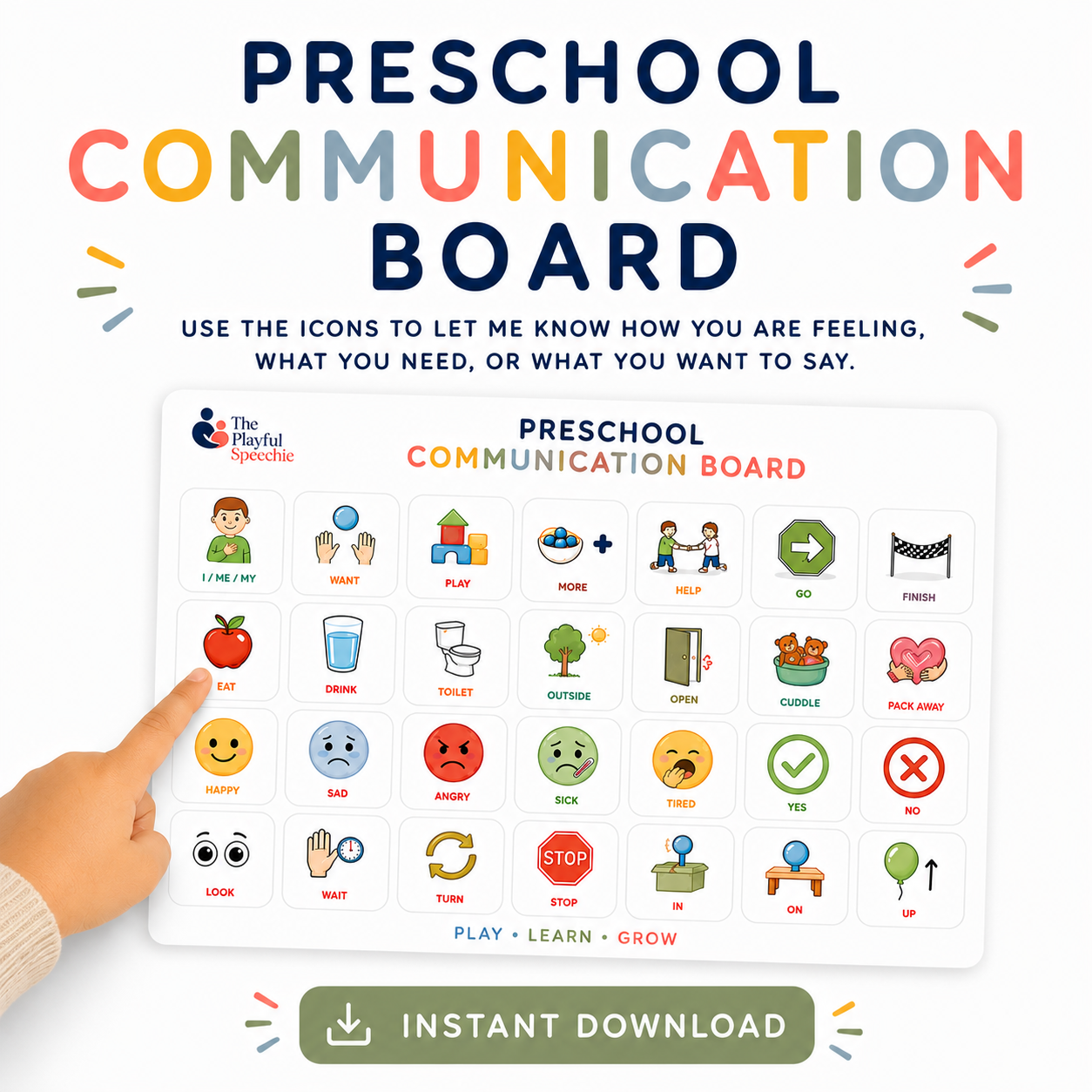 Preschool communication board